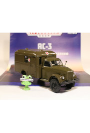 1:43 Magazine #106 with souvenir military ambulance GAZ 63 AS-3